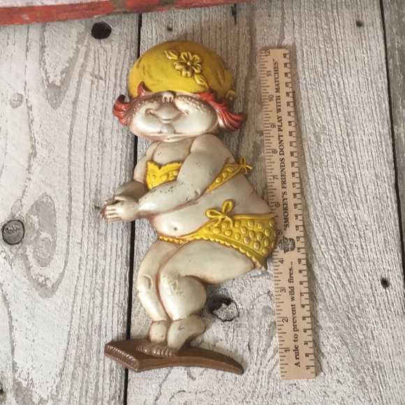 Set of 3 VINTAGE Metal Wall Art, Girl Figures - Sexton 1972, Made in the USA - Picture 5 of 12